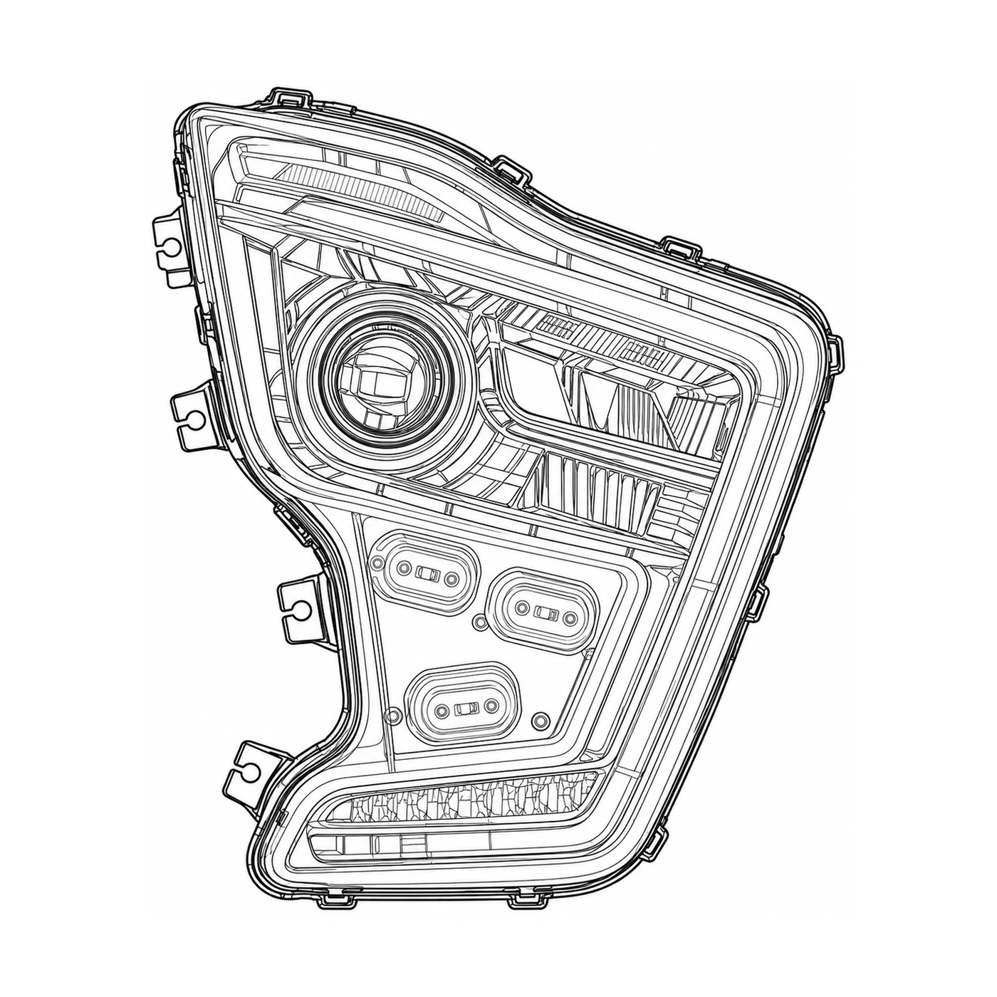 Изображение товара: Передняя правая светодиодная фара Shacman DZ9X259810128
